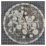 S3 Christmas Cookie Platter 15" Dia Bears