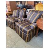 Owosso MI - Pair Fairfield Striped Easy chairs