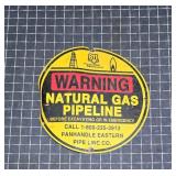 K2 Metal sign Natural Gas Pipeline 1ft x 1ft