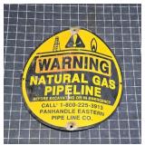 K2 Metal sign Natural Gas Pipeline 1ft x 1ft