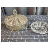 L5 2pc pressed glass Candy dishes