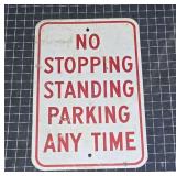 K2 Metal sign No stopping/standing/park 18x12in