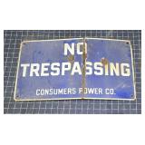 K2 No Trespassing Consumers Power 12x21in