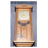 R2 Oak Pendulum Wall Clock 7x14x32"