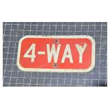 K2 Metal sign 4-Way 12in x 6in