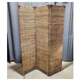 ABC Rattan w/ copper corners Dressing Screen 54 x