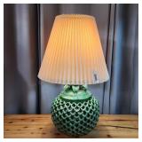 S2 Green end table lamp 18x30"