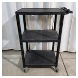Plastic A/V cart with plugs 110V