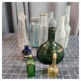 T1 11pc Antique bottles: "Tree of Life Elixr" soda