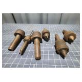 T2 6pc (4) Lathe Tapers, (2) Drill chucks, 6pc Lat
