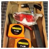 T2 5pc (2) Tape Measures, (1) Hammer, (1) Staple G