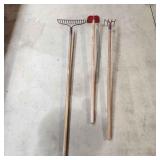 YD 3pc Rake, Hoe, Cultivator