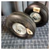 D7 2pc rubber wheels 3/4" shaft hole