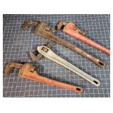G3 4pc pipewrenches: 24" Rigid 18", MIT 18" Alumin