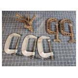 G3 6pc (2) Steel C- clamps, Puller, (3) aluminum C