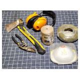 T2 6pc Weed whip line, Hatchet, Pruners, Ear potec