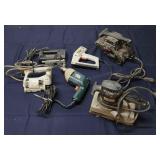 T5 5Pc stapler Belt sander Jig saw Drill