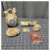 K2 6pc Indigenous Horsehair Wedding vase, shells