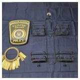 H3 3Pc Brass key tags Police plaque wall hanging b