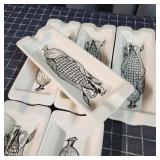 H3 6pc Corn Rest dishes 9x4"