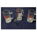 L3 4Pc Budweiser Beer Mugs slim jim