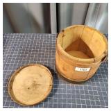 I2 Wooden Pail 10x10" Covered with handle