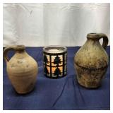 I2 4 Clay water jugs Candel holder Battery powered