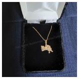 MC Sawyer jewelers Saddle necklace 14K Yellow gold