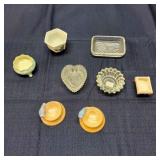 I2 8Pc Glass Salt dips Porcelain