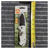 T5 Ozark trail Knife Snow camo Folder