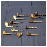 Q2 12Pc Tobacco Pipes Wood