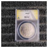 LB Morgan Dollar 1885 Silver ANACO MS 62
