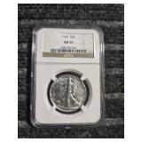 LB Walking Liberty Half Dollar 1946 Silver NGC AU
