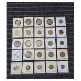 LB 25pc Foreign Coin Assortment of Foreign coins f