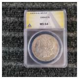 LB Morgan Dollar 1904 O Silver ANACO MS 64