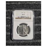 LB Walking Liberty Half Dollar 1939 Silver NGC AU