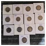 LB 13Pc buffalo Nickels 1924-1937