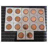 LB 17pc 1oz Copper Rounds Copper Features designs