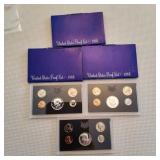 Lb 3Pc Proof sets us coins 1968 40 % silver half S