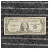 LB Silver certificate one dollar 1957 A star note