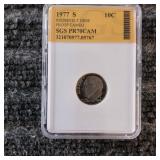 LB Roosevelt Dime 1977 S 1977-S Roosevelt Dime "