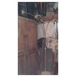 1 mid century modern electric brass marble lamp