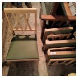 4 mid century modern chairs vintage folding wood