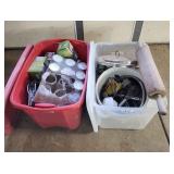 C3 2 Totes canning Supplies: Ball jars, large roll