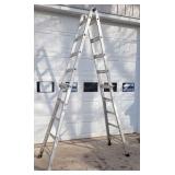 YD 1pc Extendable, convertible Ladder Aluminum
