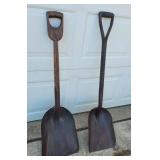 YD 2 Vintage D Handle Scoop Shovels