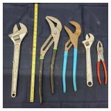 T2 5Pc Adjustable wrench Channel locks