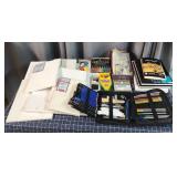 M5 15pc+ Art supplies: canvas & boards, charcoal,