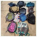 m2 11pc assortment of backpacks