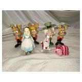 7pc Disney Alice in Wonderlan Vintage Figurines